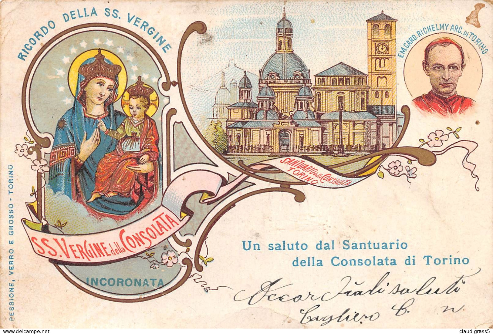 3773" SANTUARIO DELLA SS. VERGINE DELLA CONSOLATA INCORONATA   " ANNI 30 - Iglesias