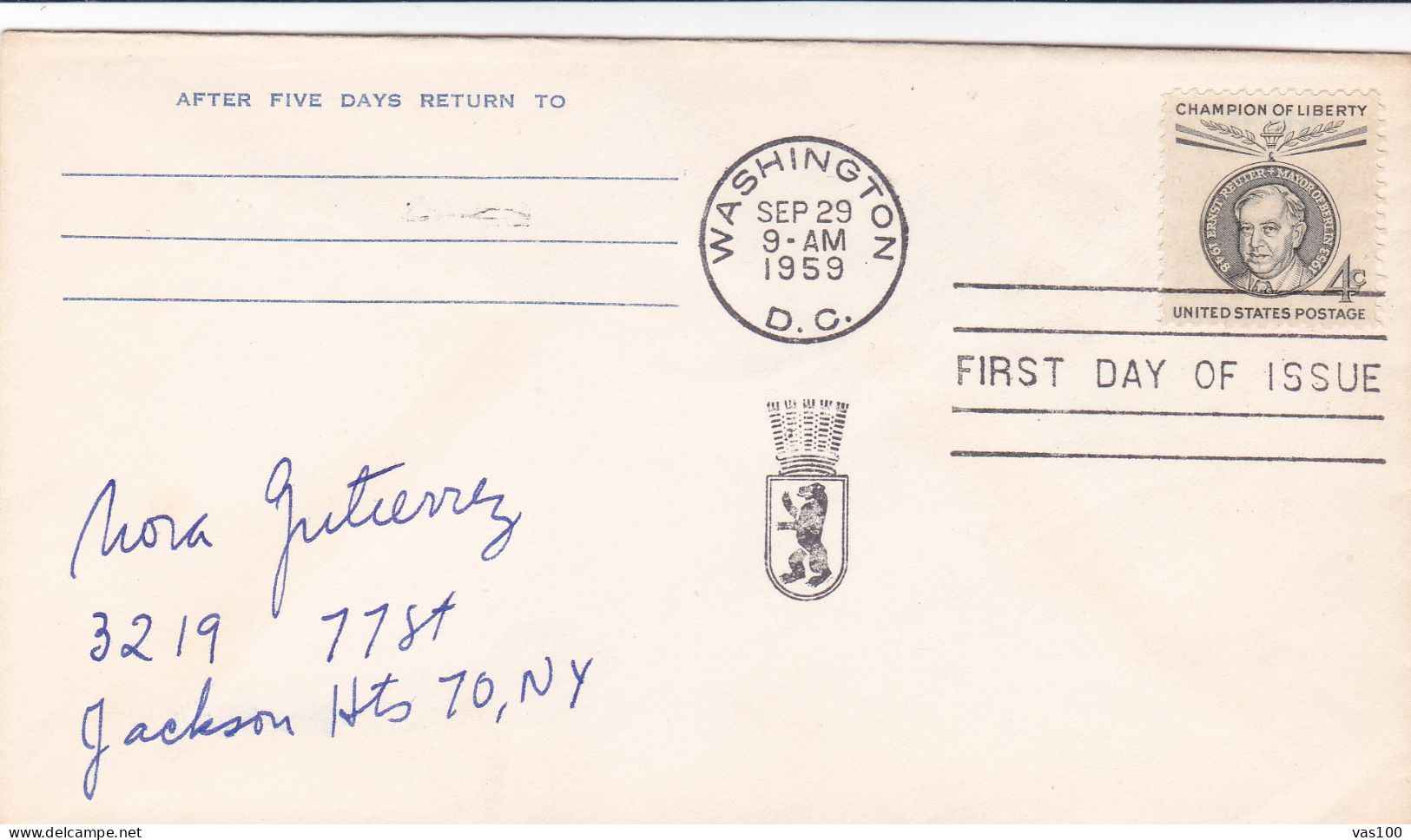 USA 1966, FDC COVER  ERNST REUTER. - 1951-1960