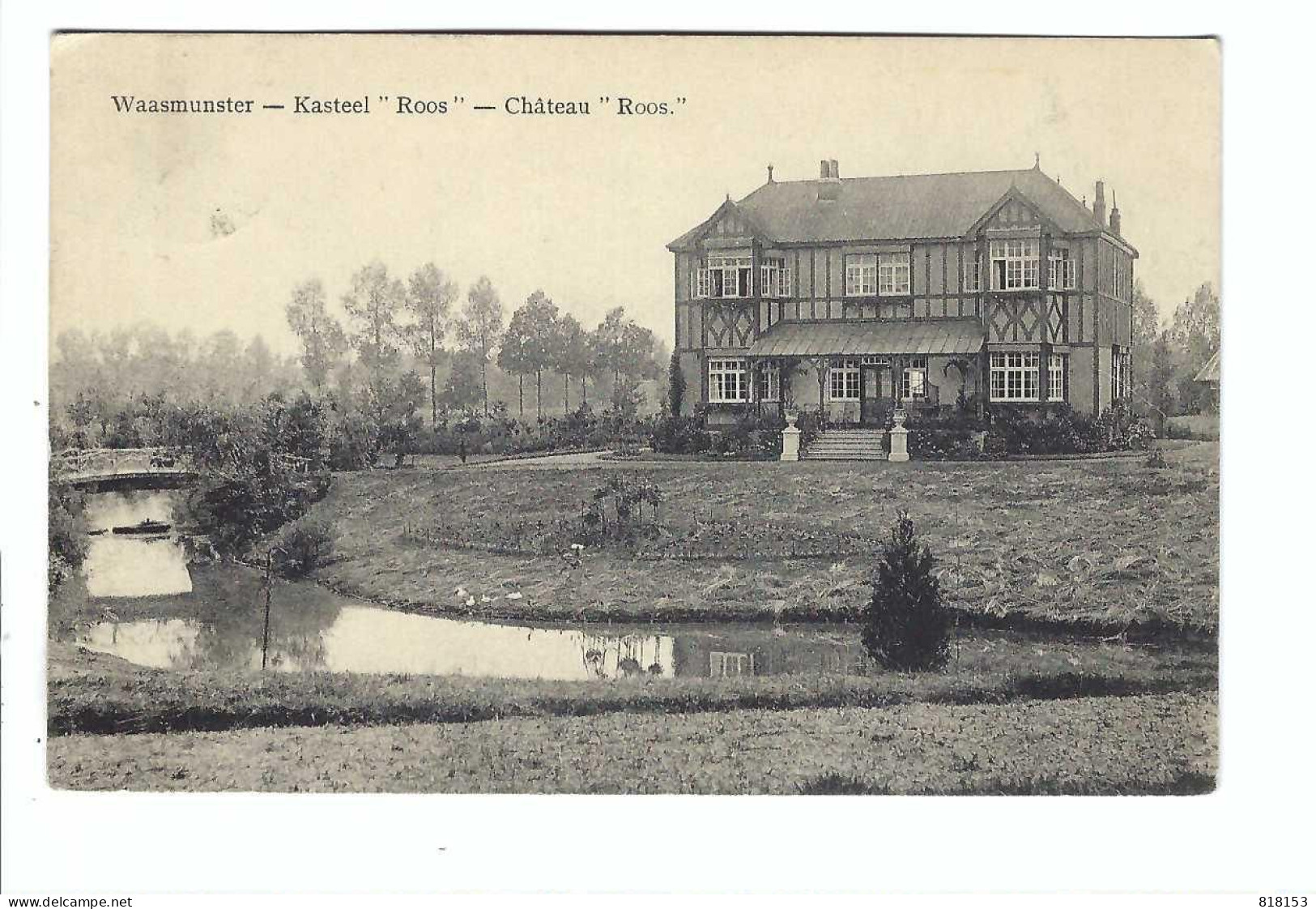 Waasmunster -Kasteel Roos -  Château   Roos   1914 - Waasmunster