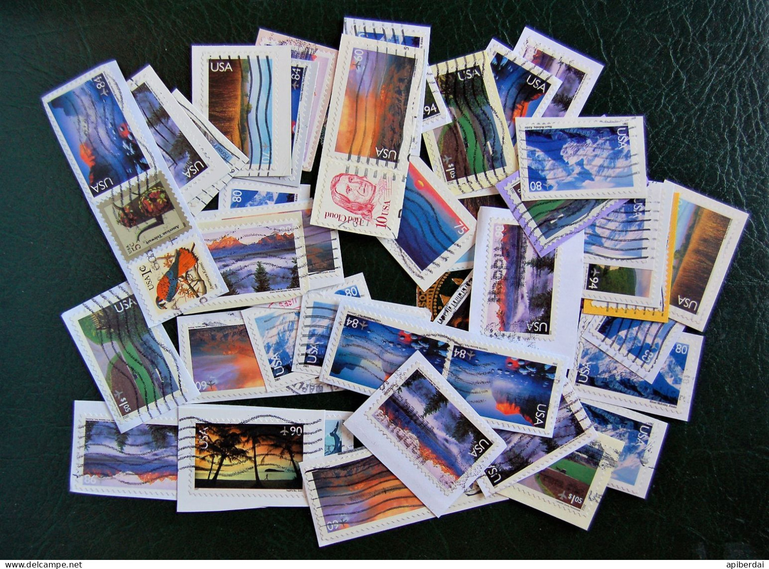 USA US - Small Batch Of 40 Stamps On Fragments Used - 3a. 1961-… Afgestempeld