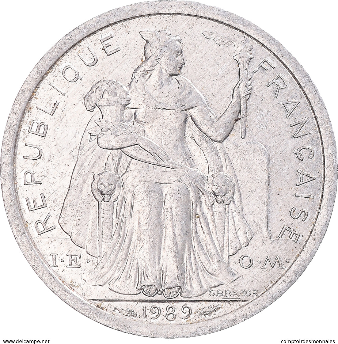 Monnaie, Nouvelle-Calédonie, Franc, 1989 - New Caledonia