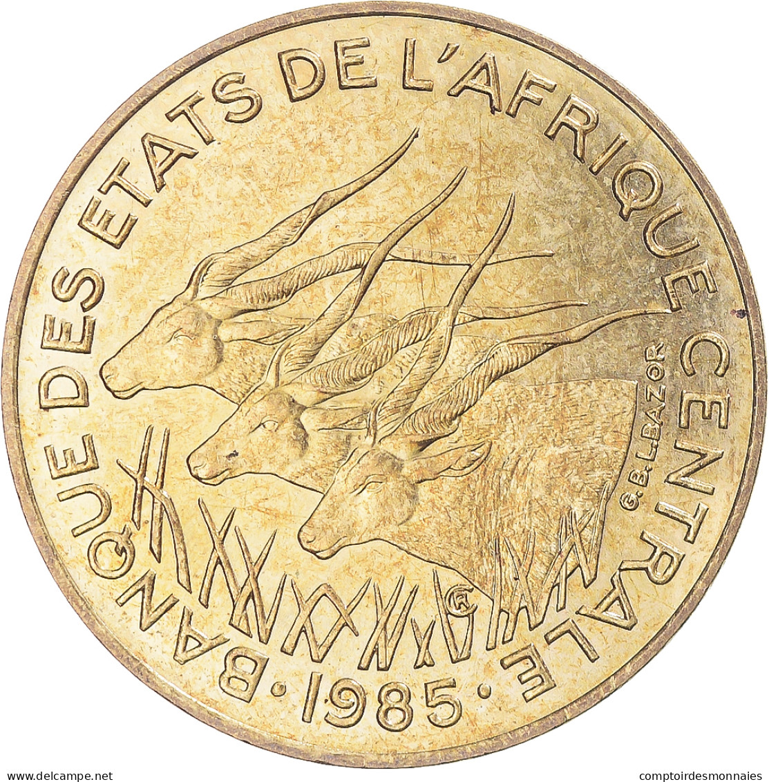Monnaie, États De L'Afrique Centrale, 10 Francs, 1985 - Centraal-Afrikaanse Republiek
