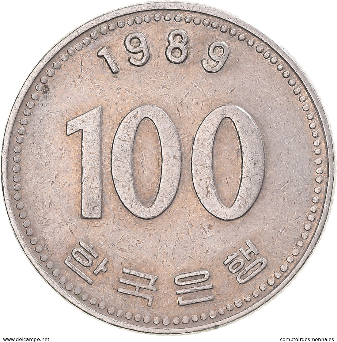 Monnaie, Corée, 100 Won, 1989 - Corée Du Sud