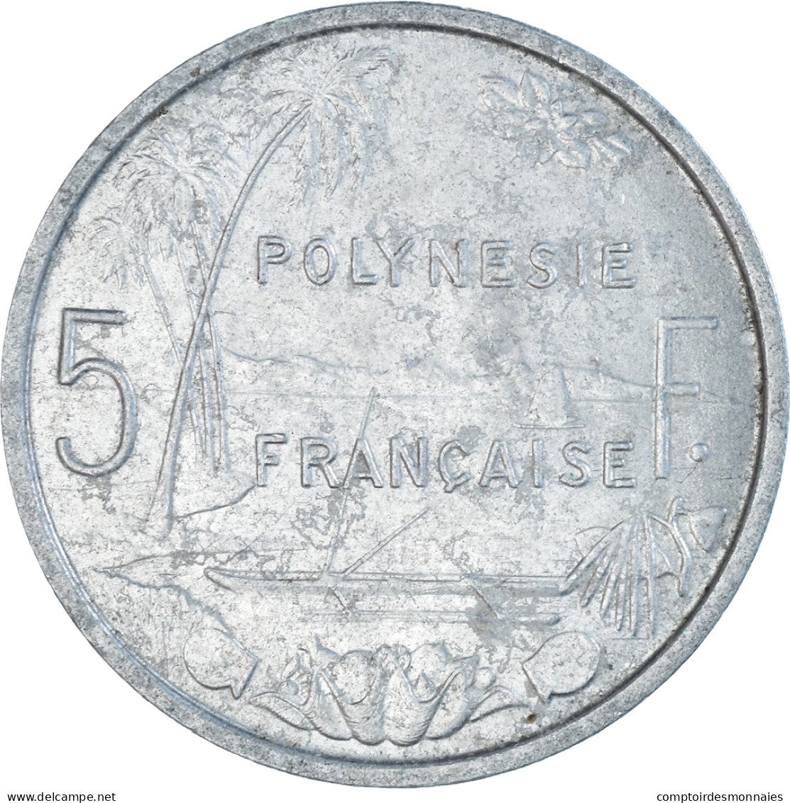 Monnaie, Polynésie Française, 5 Francs, 1975 - Frans-Polynesië