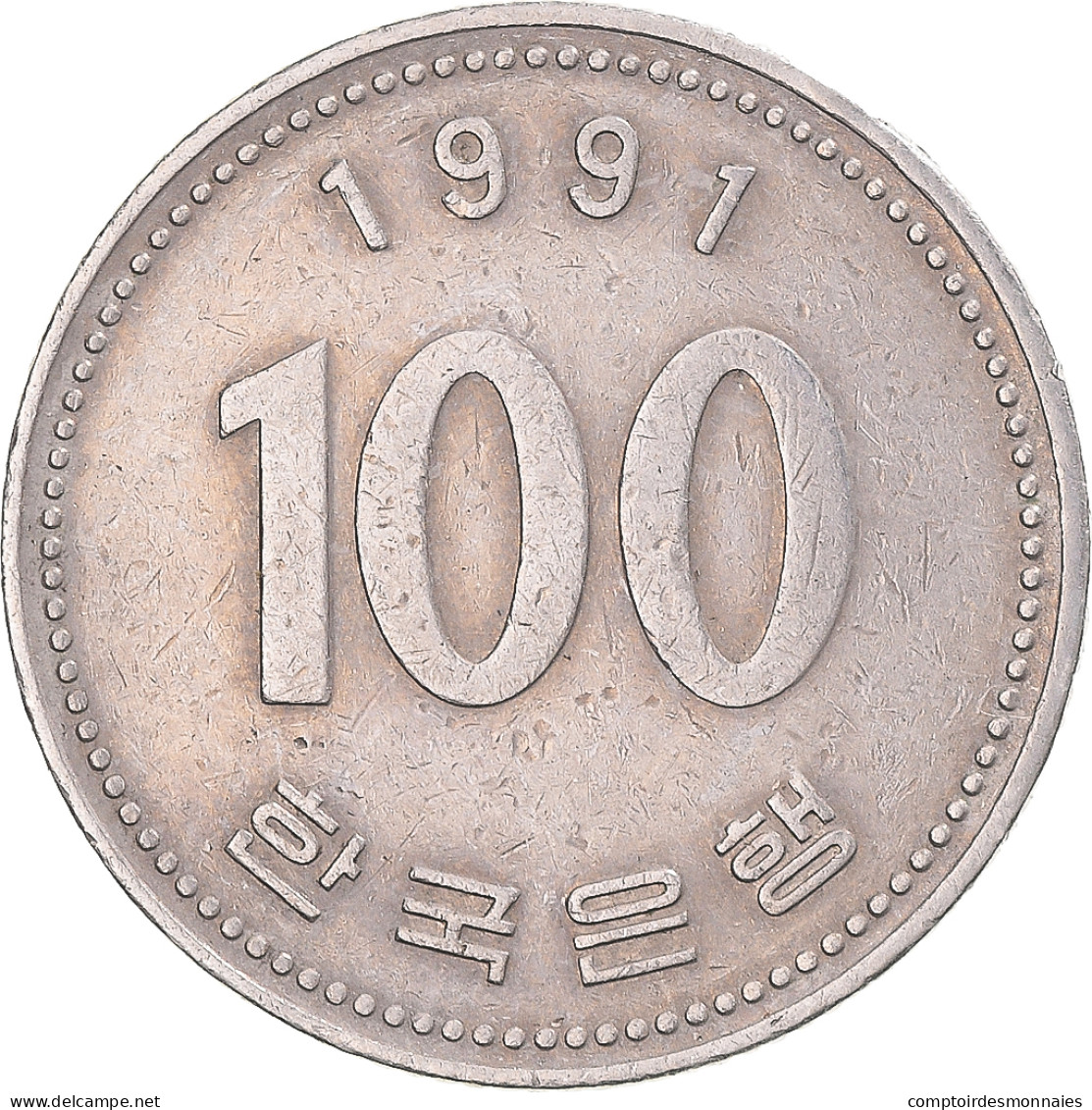 Monnaie, Corée, 100 Won, 1991 - Coreal Del Sur