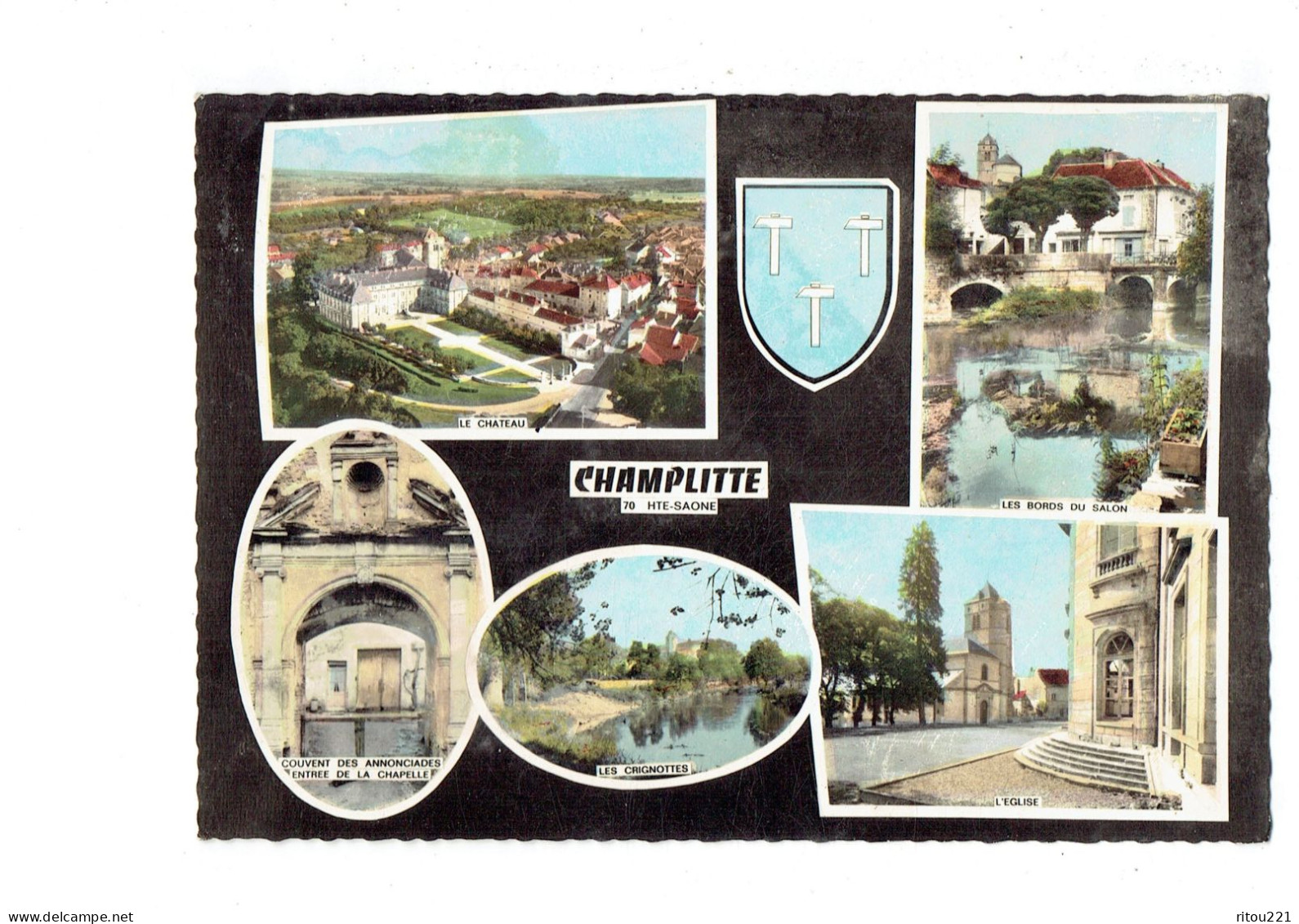 Cpm - [70] Haute Saône > Champlitte - Château Blason Bords Du Salon Couvent Des Annonciades Les Crignottes église - Champlitte