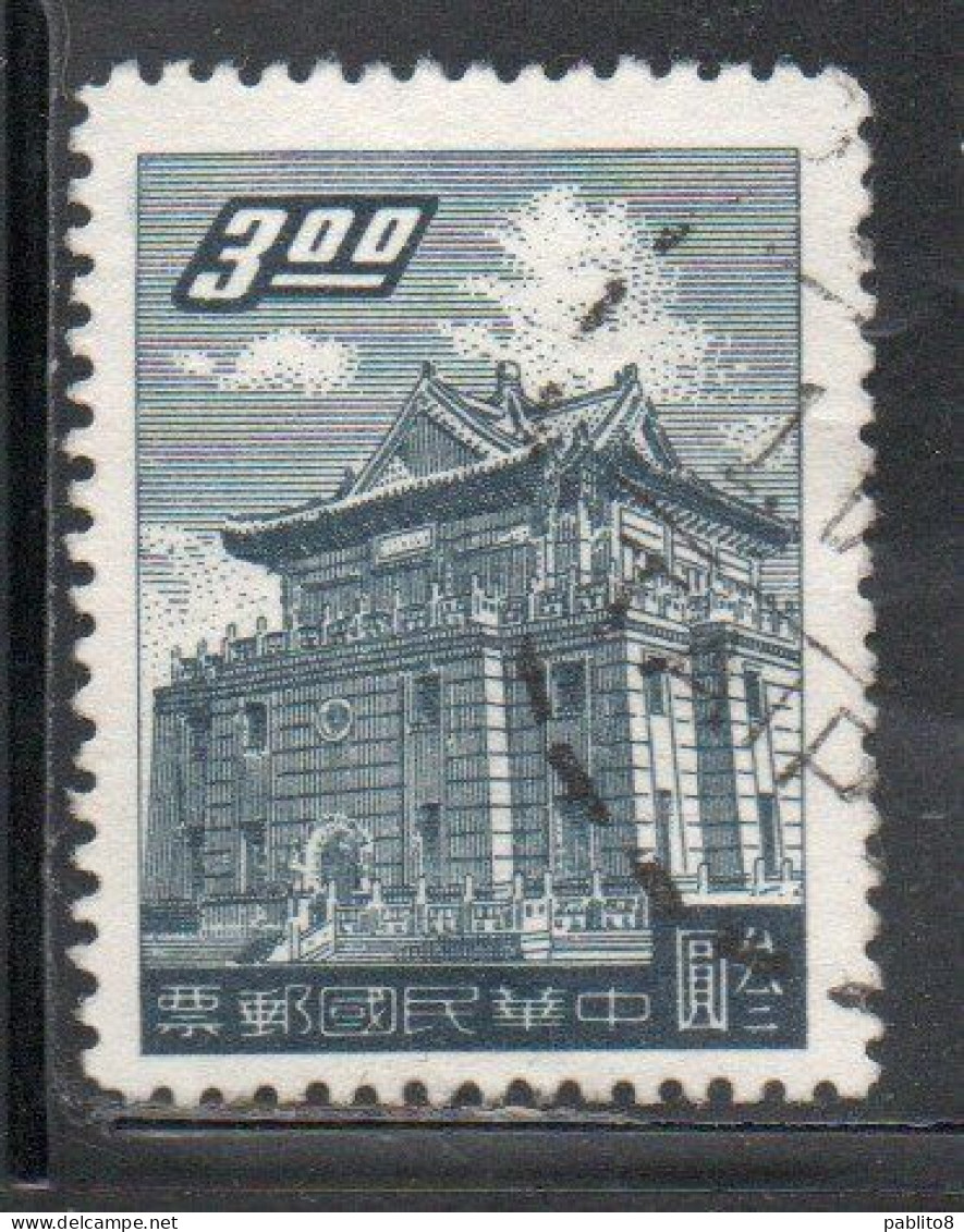 CHINA REPUBLIC REPUBBLICA DI CINA TAIWAN FORMOSA 1959 1960 CHU KWANG TOWER QUEMOY 3$ USED USATO OBLITERE' - Used Stamps