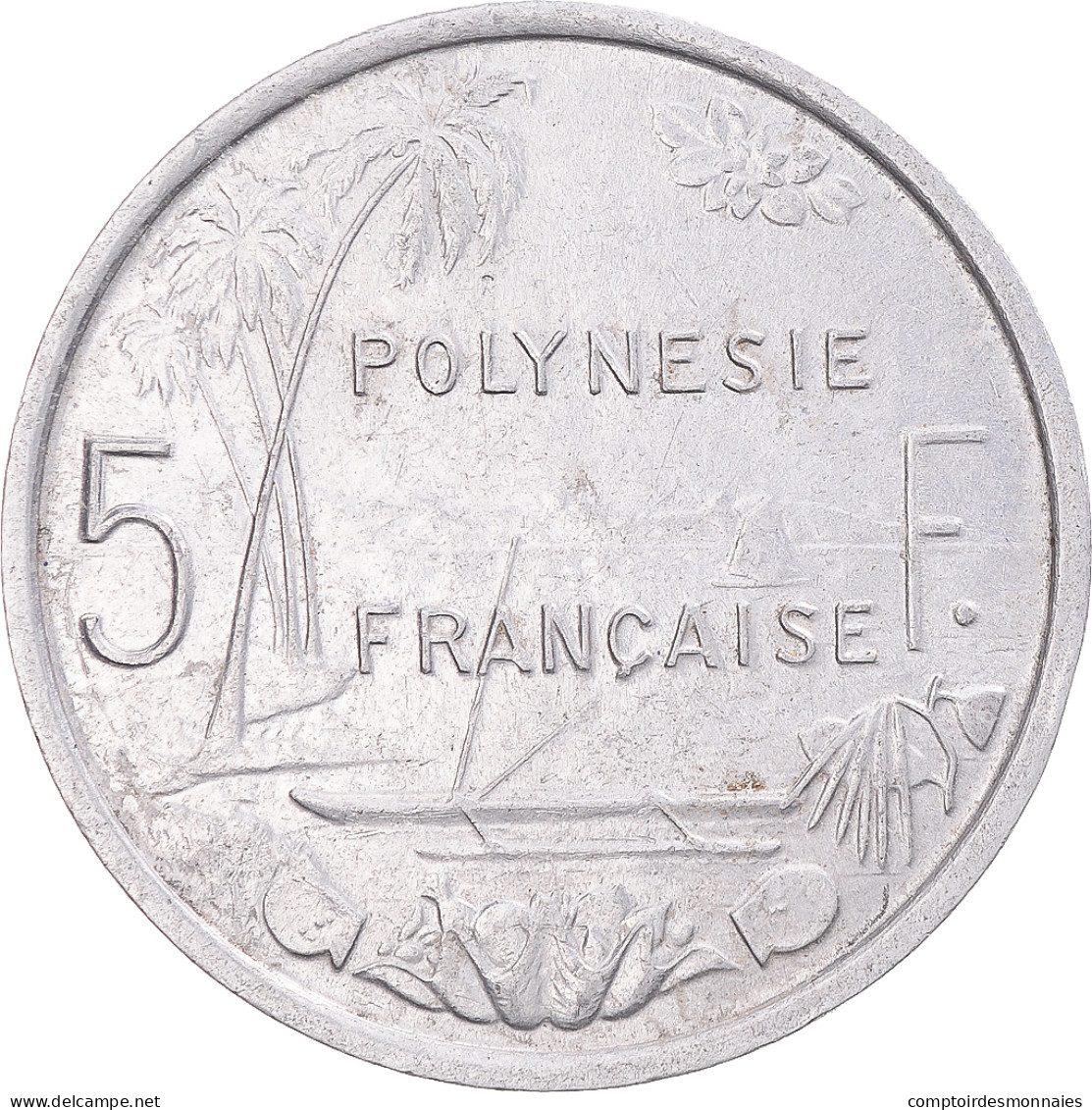 Monnaie, Polynésie Française, 5 Francs, 1965 - Frans-Polynesië