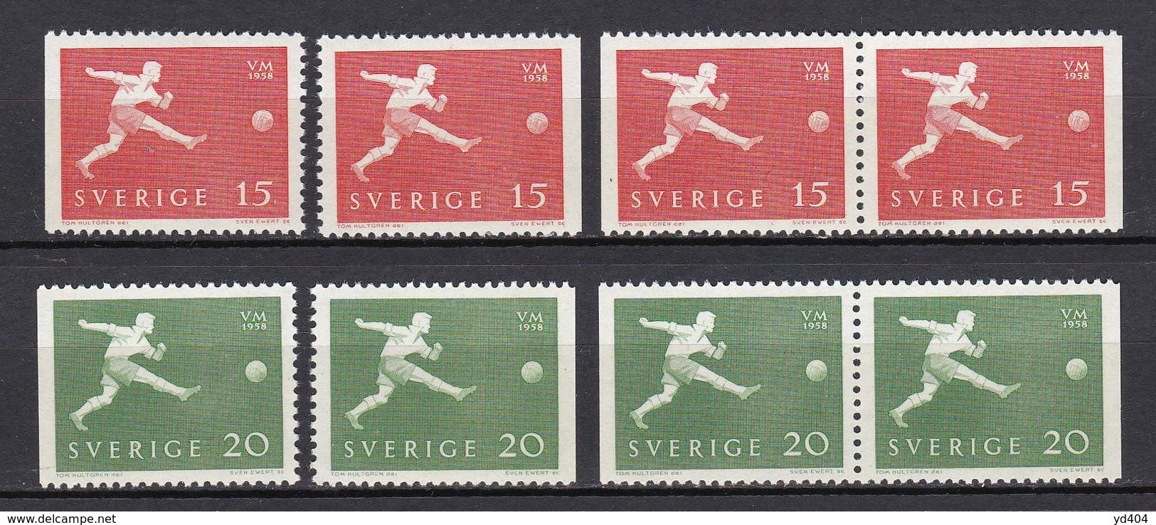 SE433 – SUEDE – SWEDEN – 1958 – WORLD FOOTBALL CUP - Y&T # 429/430 MNH - Ongebruikt