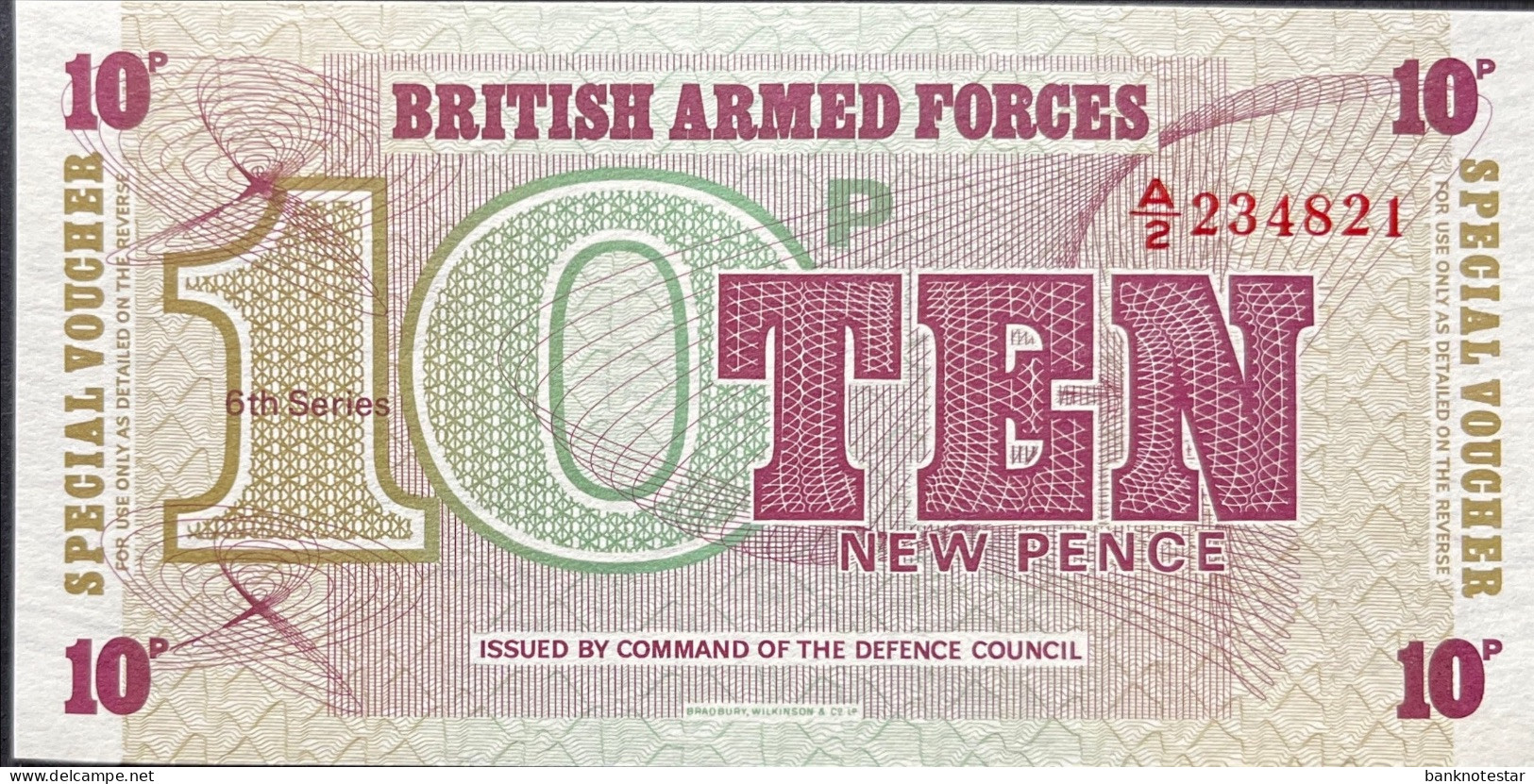 Great Britain 10 New Pence, P-M45 (1972) - UNC - British Armed Forces & Special Vouchers