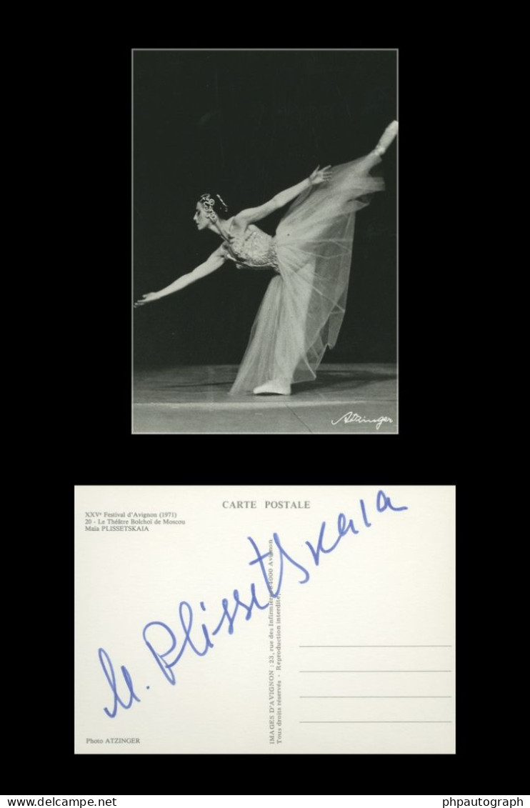 Maya Plisetskaya (1925-2015) - Russian Ballet Dancer - Back Signed Photo - COA - Other & Unclassified