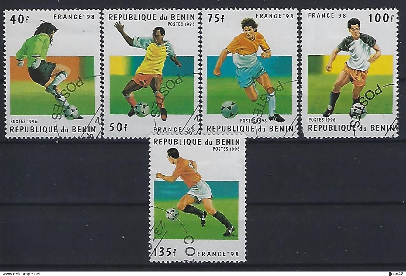 Benin 1996  Football World Cup, France (o) Mi.771-776 - Bénin – Dahomey (1960-...)