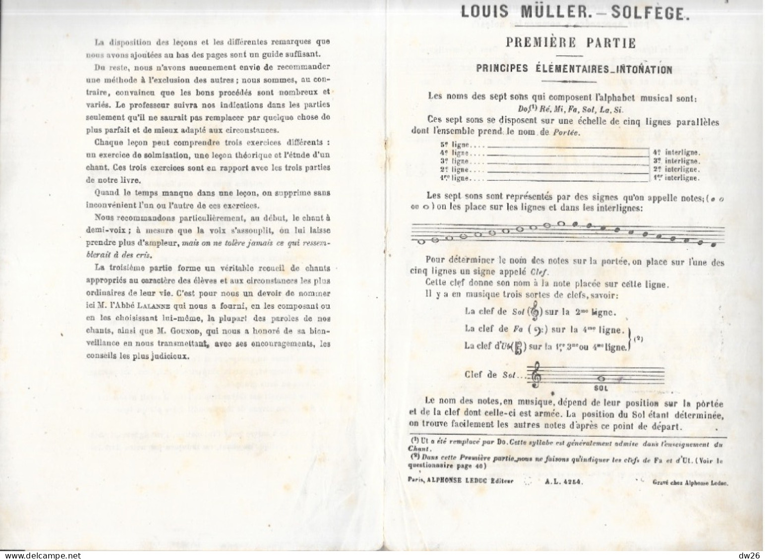 Partitions - Fascicule 108 Pages 1874: Solfège Pratique Et Théorique Par Louis Muller - Edition Alphonse Leduc - Partitions Musicales Anciennes