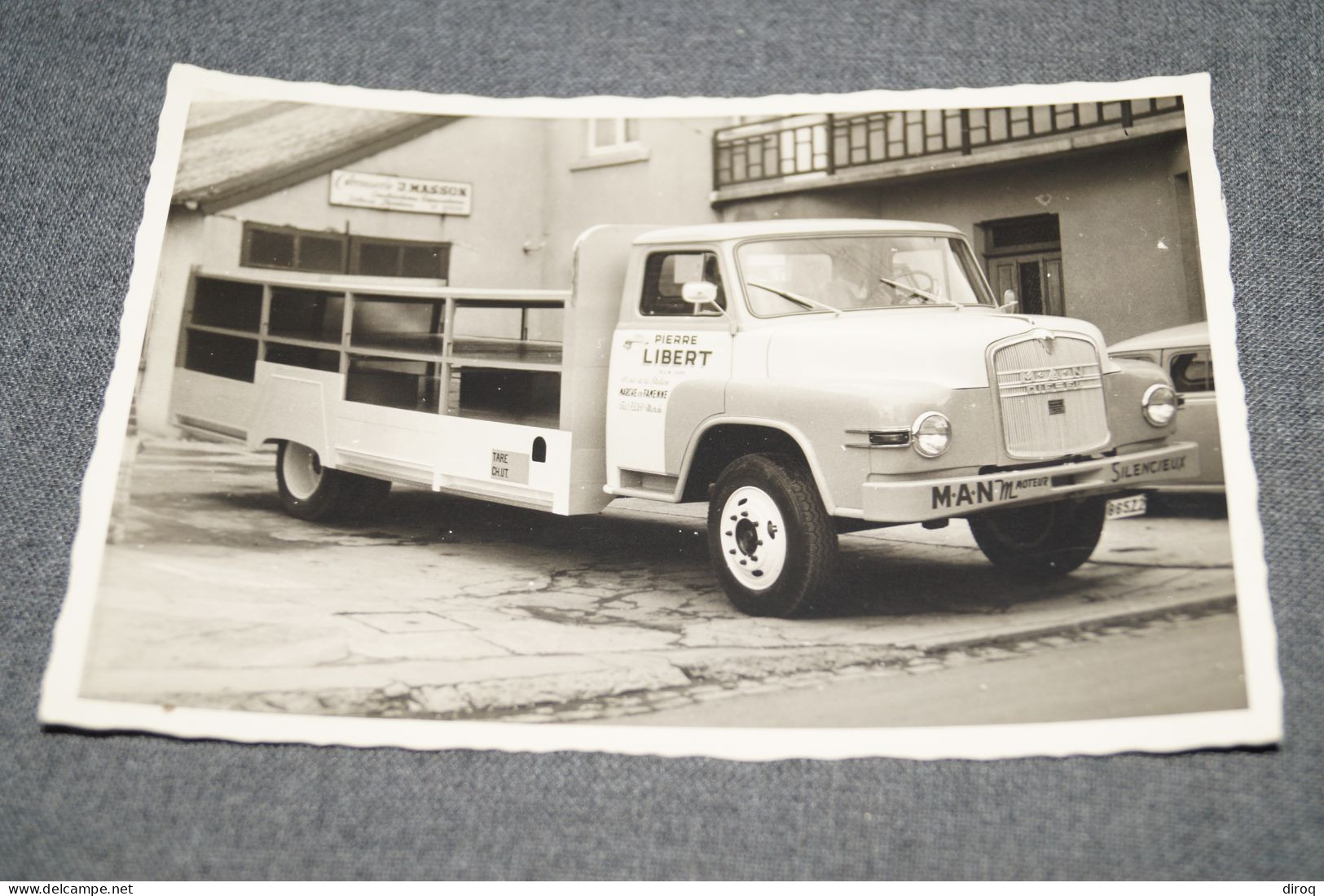 Marche En Famenne,RARE,ancienne Carte Postale Photo,camion,Pierre Libert,rue Station,13,5 Cm./9 Cm. - Marche-en-Famenne