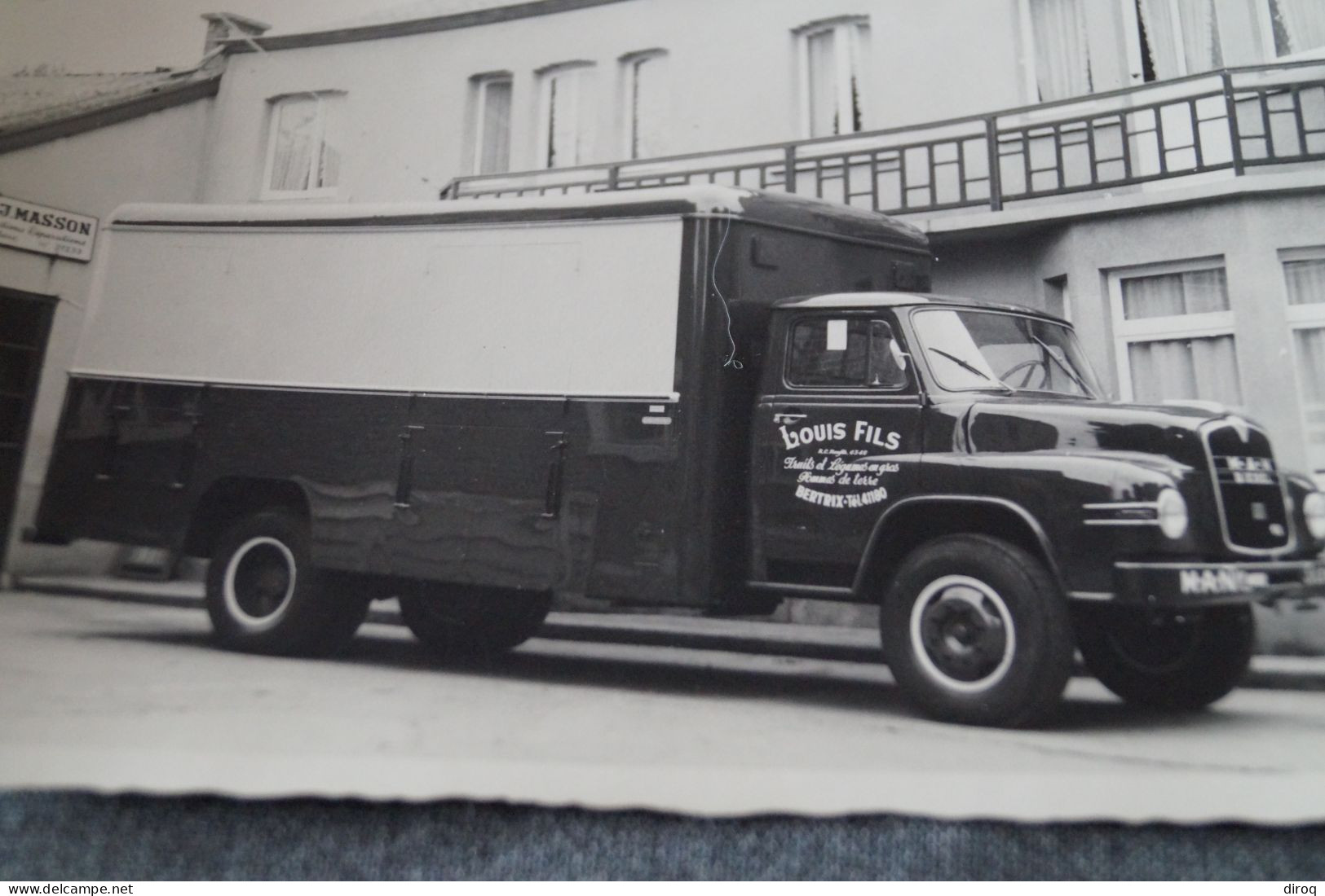 Bertrix,RARE,ancienne Carte Postale Photo,camion,Louis Fils,fruits Et Légumes,13,5 Cm./9 Cm. - Bertrix