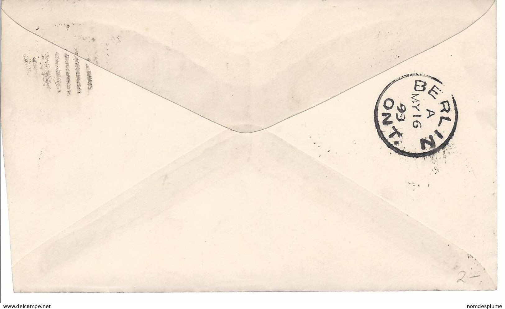 19433) Canada Postal Stationery Meaford Berlin Postmark Cancel Duplex 1899 - Cartas & Documentos