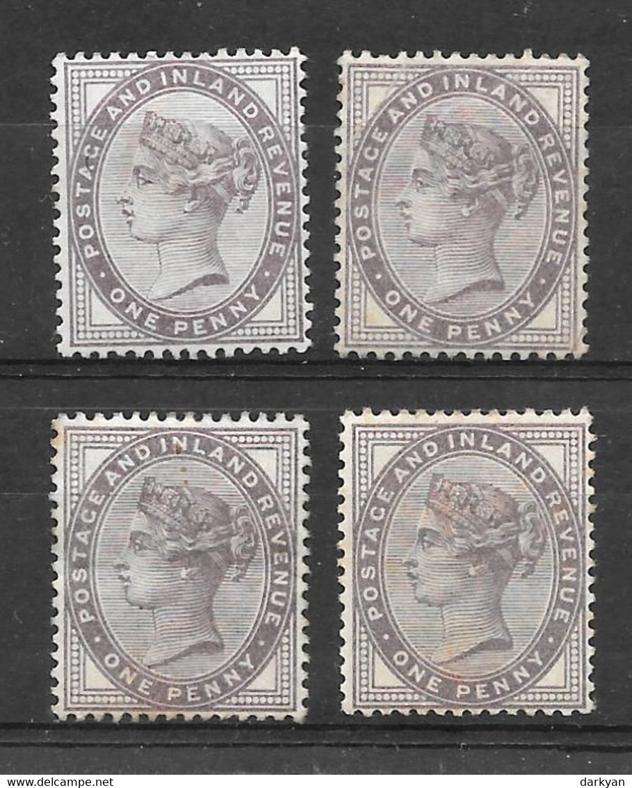 Grande-Bretagne (GB) Victoria 1881 - Lot De 4 Penny Mauve Neufs MH - YT#73 - Neufs