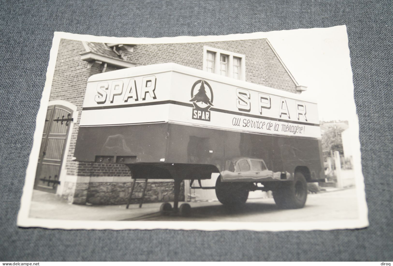 Marloie,RARE,ancienne Carte Postale Photo,camion,SPAR Au Service De La Ménagère,13,5 Cm./9 Cm. - Marche-en-Famenne