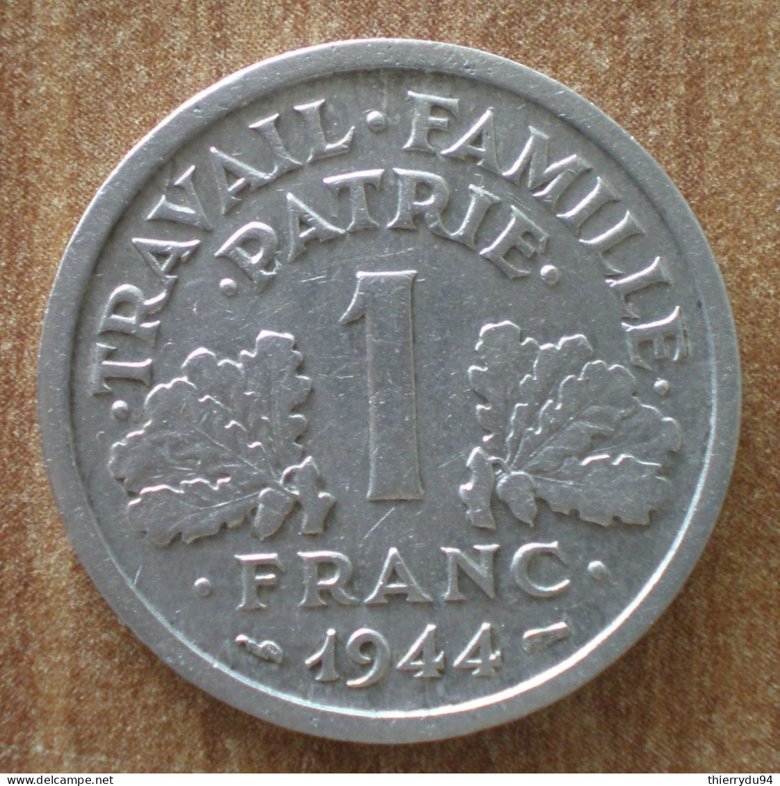 France 1 Franc 1944 B Beaumont Le Roger Francisque Etat Vichy Petain Francs Frc Frcs Cents Cent Paypal Crypto - 1 Franc