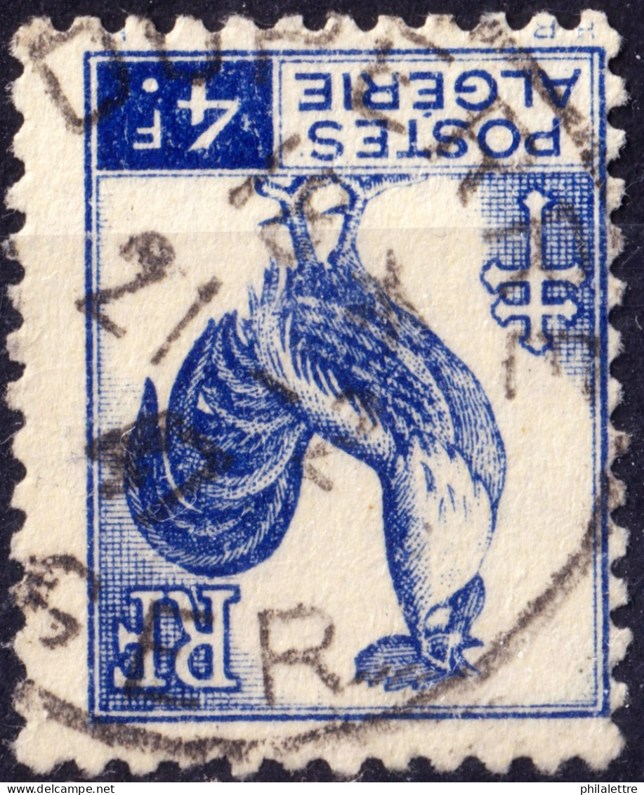 ALGÉRIE - 1947 - TàD  "DUPERRÉ / ALGER" Sur Yv.222 4fr Bleu Coq D'Alger - TB - Gebruikt
