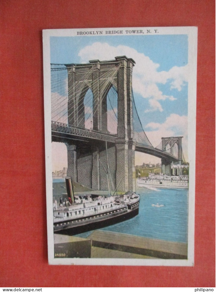 Brooklyn  Bridge Tower.  New York > New York City > Brooklyn .  Ref 6116 - Brooklyn