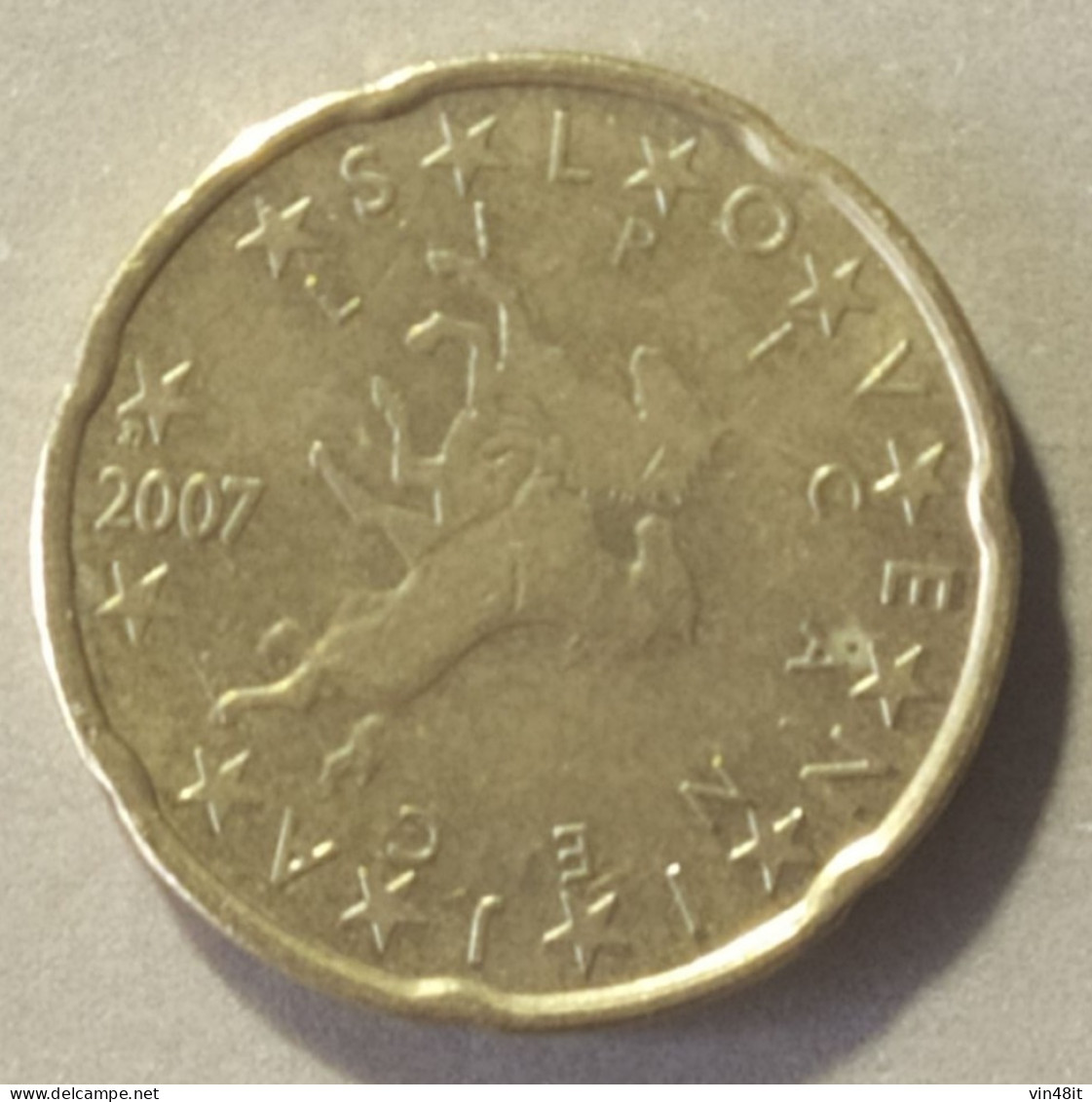 2007 -  SLOVENIA - MONETA IN EURO -  DEL VALORE DI 20  CENTESIMI  -  USATA- - Slovenië