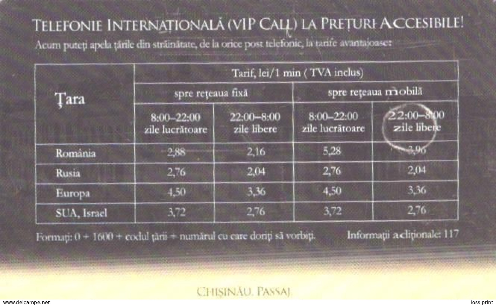 Moldova:Used Phonecard, Moldtelecom, 50 Impulses, Chisinau, Passaj - Moldova