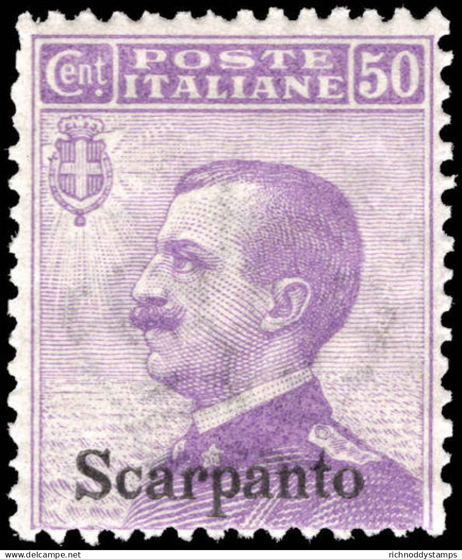 Scarpanto 1912-21 50c Violet Unmounted Mint. - Egeo (Scarpanto)