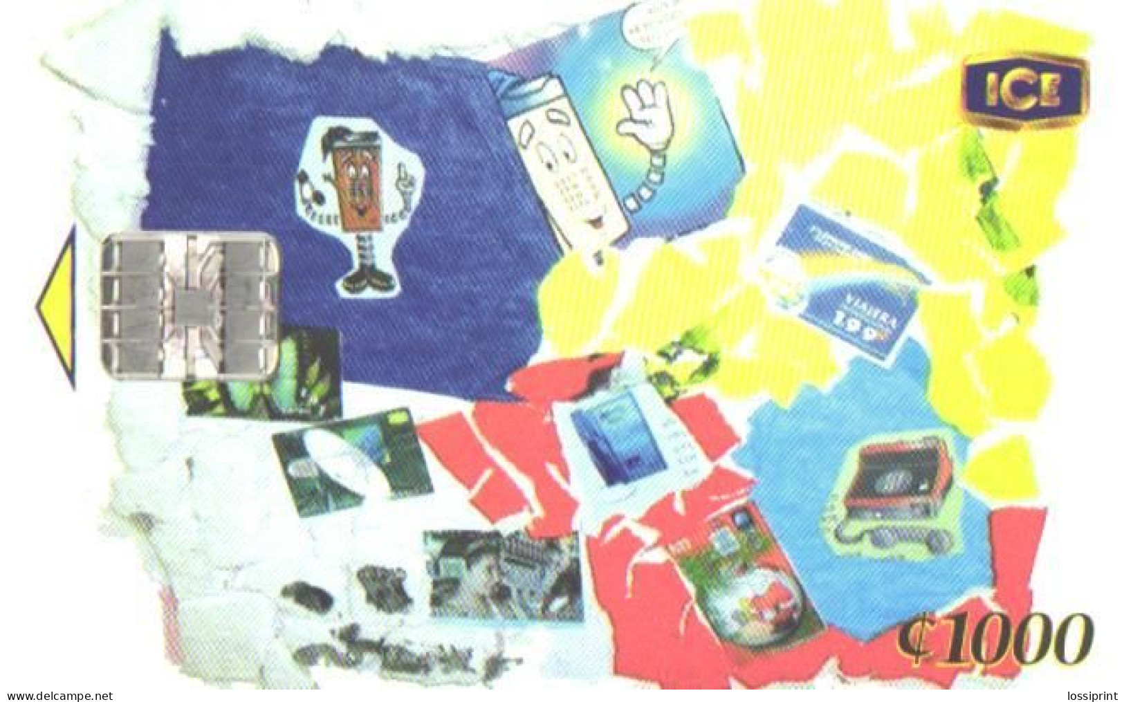 Costa Rica:Used Phonecard, ICE, 1000 Colones, Items, 2001 - Costa Rica