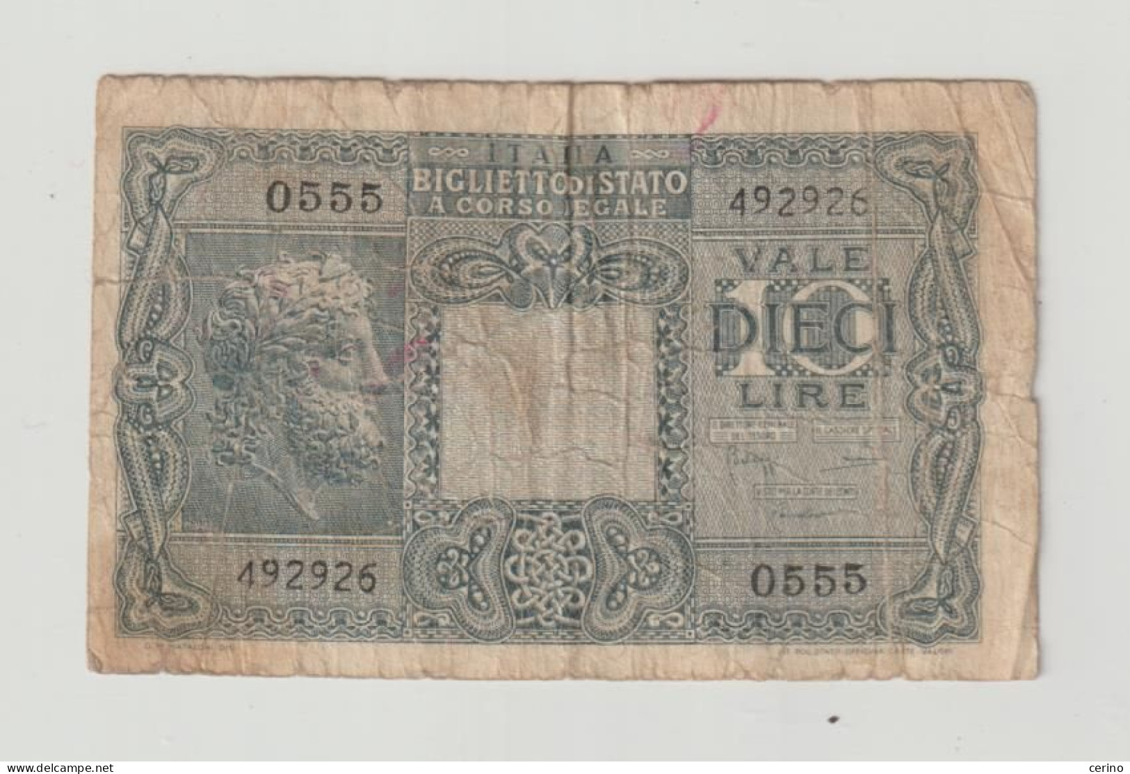 REGNO:  1946  BIGLIETTO  DI  STATO  -  DIECI  LIRE  -  US. - Italia – 10 Lire