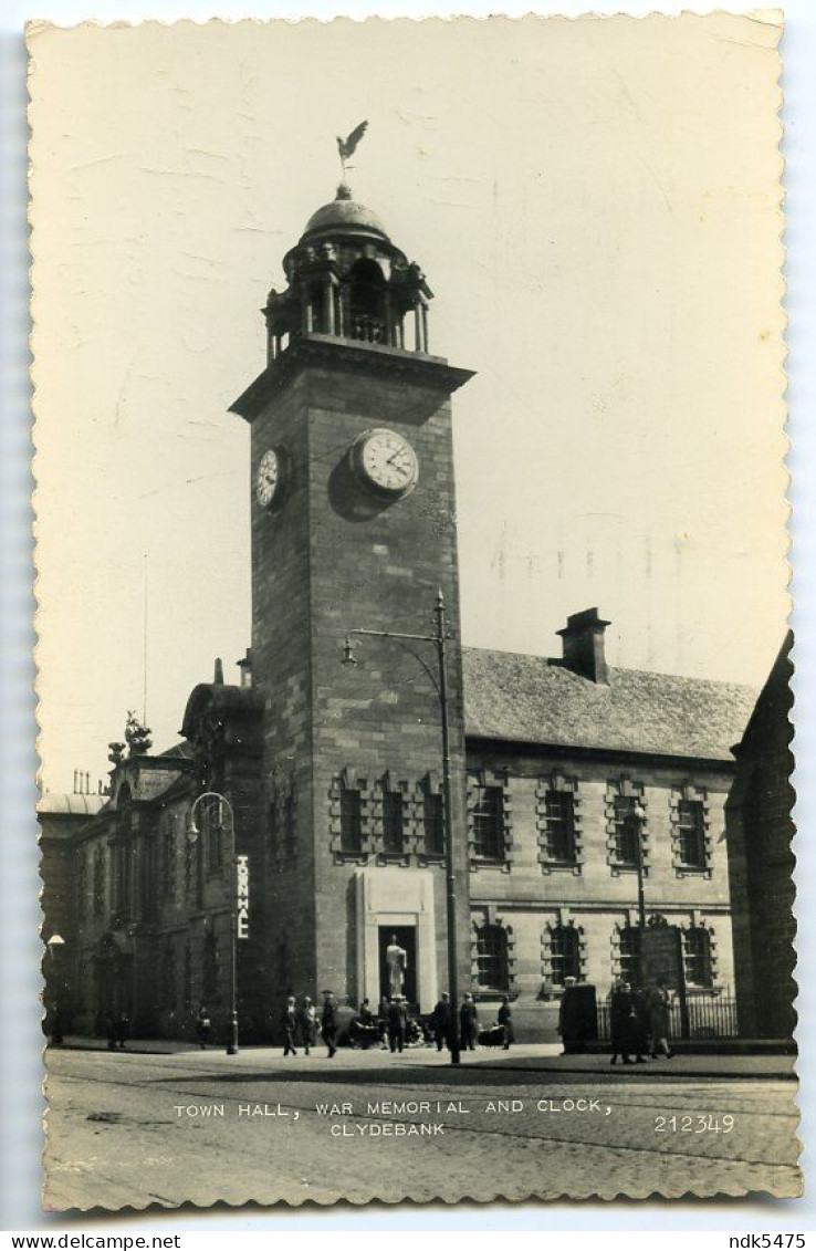 CLYDEBANK : TOWN HALL, WAR MEMORIAL AND CLOCK / CULLOMPTON, CLYST STREET DRIVE (WOODLEY) - Dunbartonshire