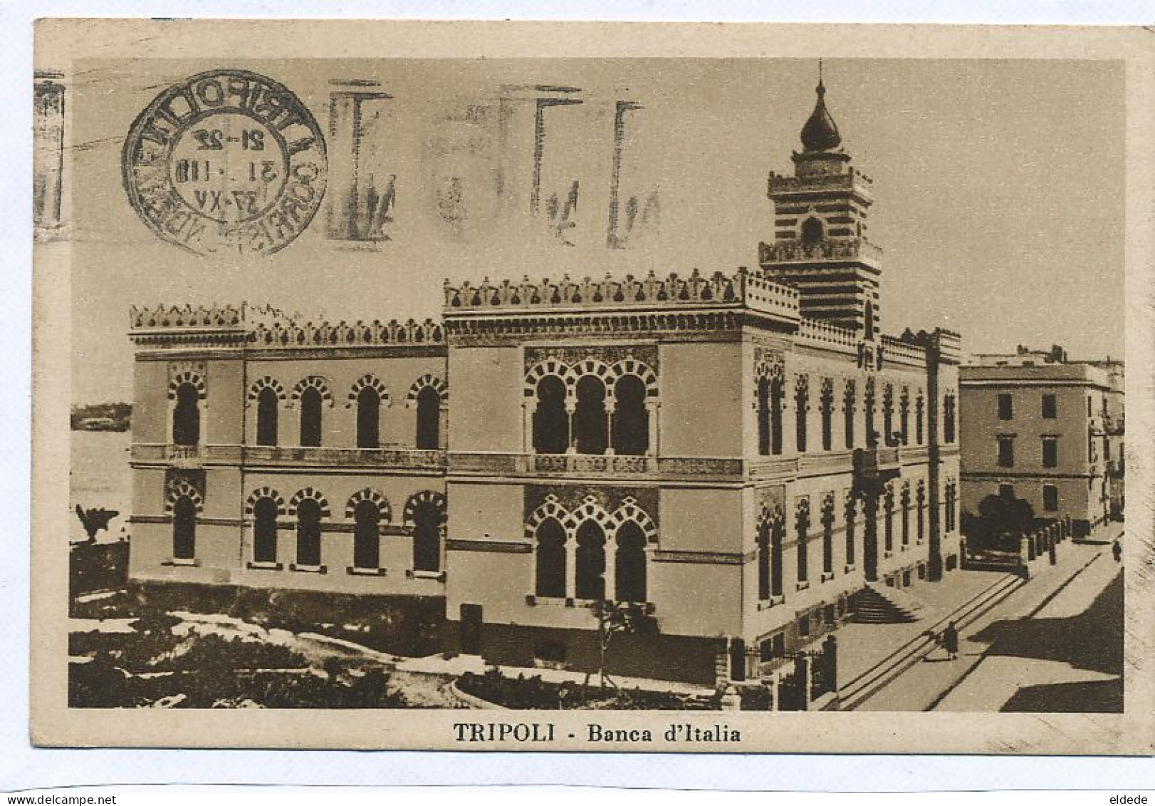 Tripoli Banca D' Italia  Jewish Editor Scialom Haggiag Judaica   Flamme Tripolitani - Libia
