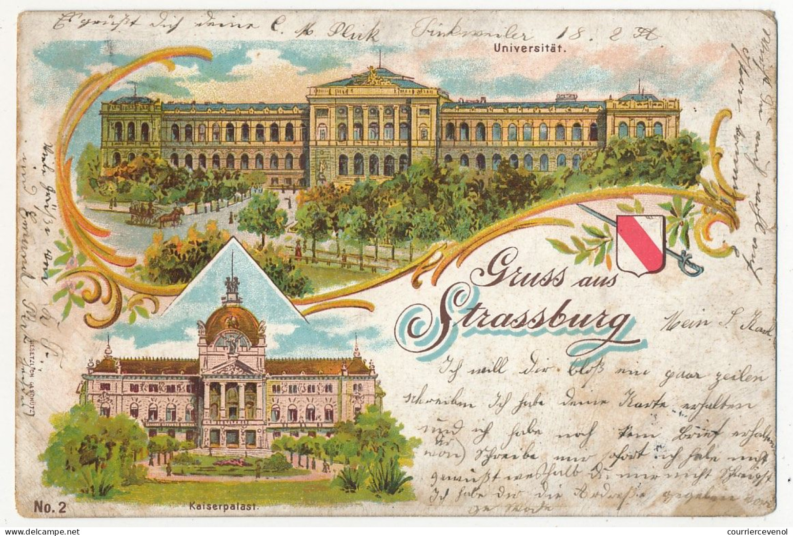 CPA - STRASBOURG (Bas-Rhin) - Gruss Aus Strassburg - Kaiserpalast - Unversität - Strasbourg