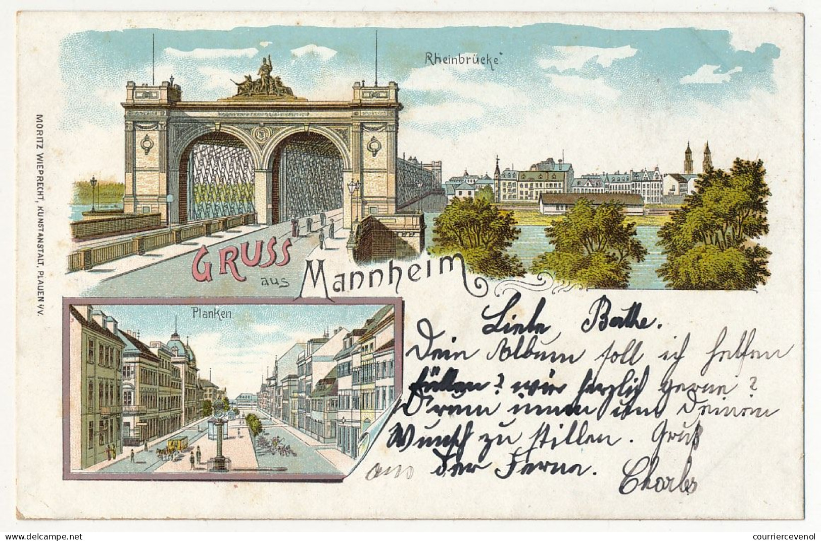 CPA - MANNHEIM (Allemagne) - Gruss Aus Mannheim - Rheinbrücke - Planken - Mannheim