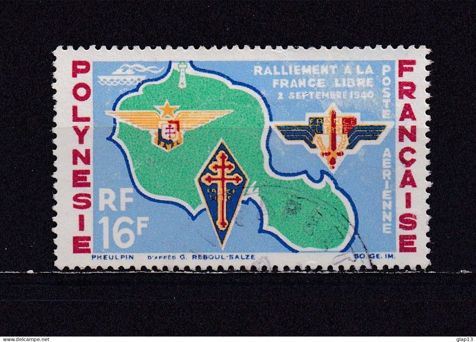 POLYNESIE FRANCAISE 1964 PA N°8 OBLITERE FRANCE LIBRE - Used Stamps