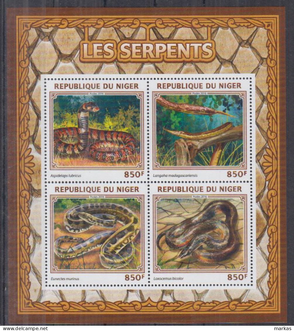 G13. Niger MNH 2016 Fauna - Animals - Snakes - Serpents