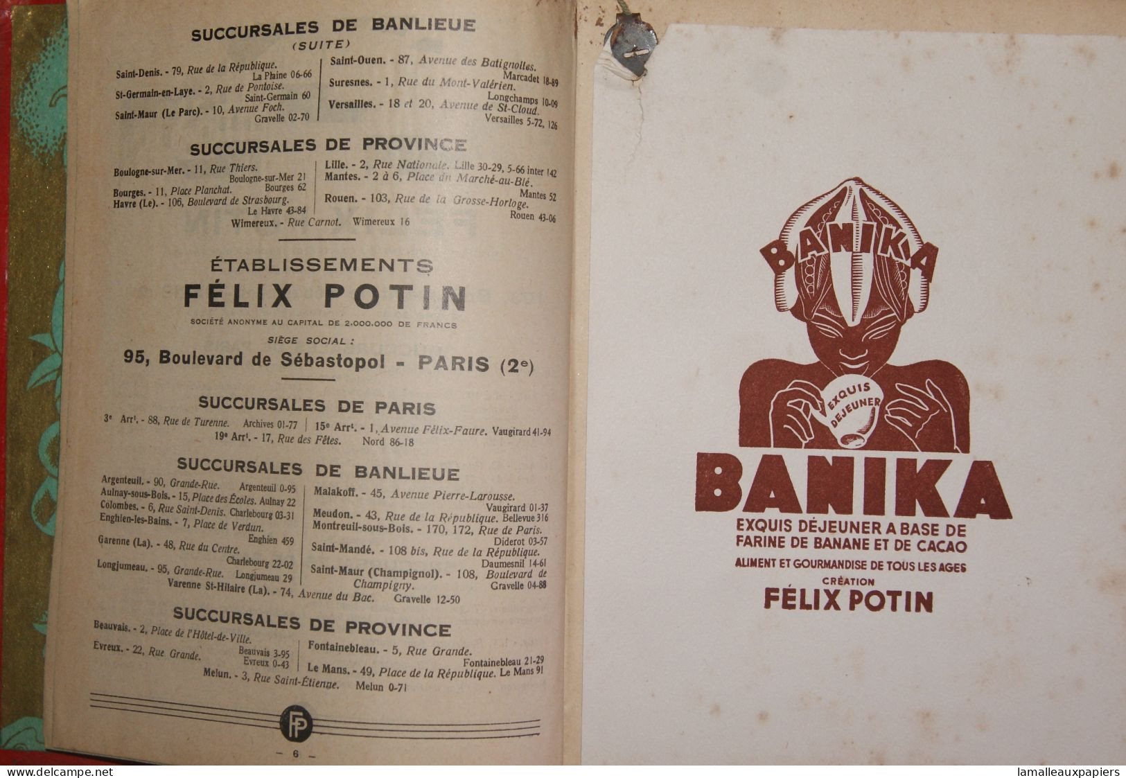 FELIX POTIN 1932 - Terminkalender Leer