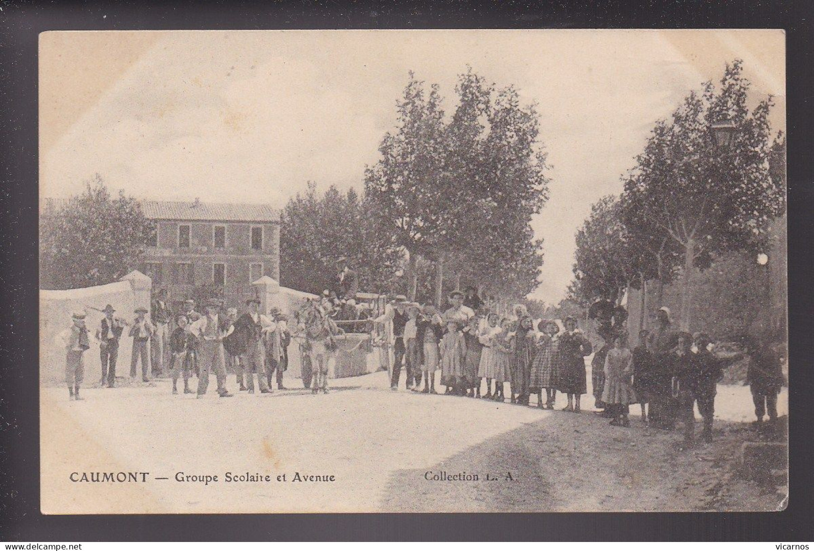 CP 84 CAUMONT Groupe Scolaire Et Avenue - Caumont Sur Durance