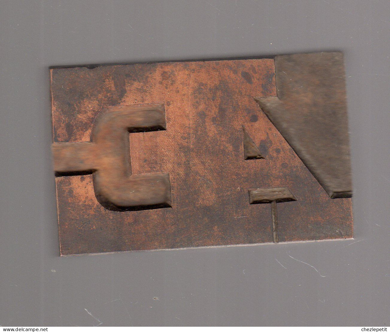 CARACTERE D'IMPRIMERIE BOIS Typographie Vintage Wooden Printer Block Lettre AE Collé - Other & Unclassified