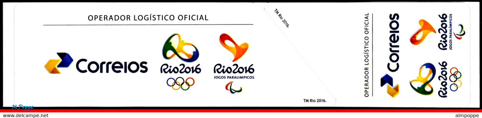 Ref. BR-OLYM-ADH1 BRAZIL 2015 SPORTS, RIO 2016, 2 PROMOTIONAL, SELF ADHESIVE LABELS OF OLYMPICS 0V - Verano 2016: Rio De Janeiro