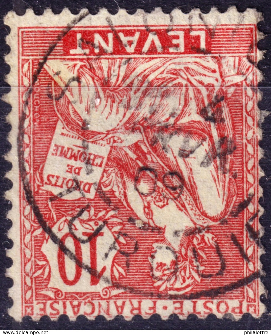 LEVANT FRANÇAIS - 1909 - TàD Type 1884 "SALONIQUE / TURQUIE" Sur Yv.14 10c Mouchon Obl. TB - Gebruikt