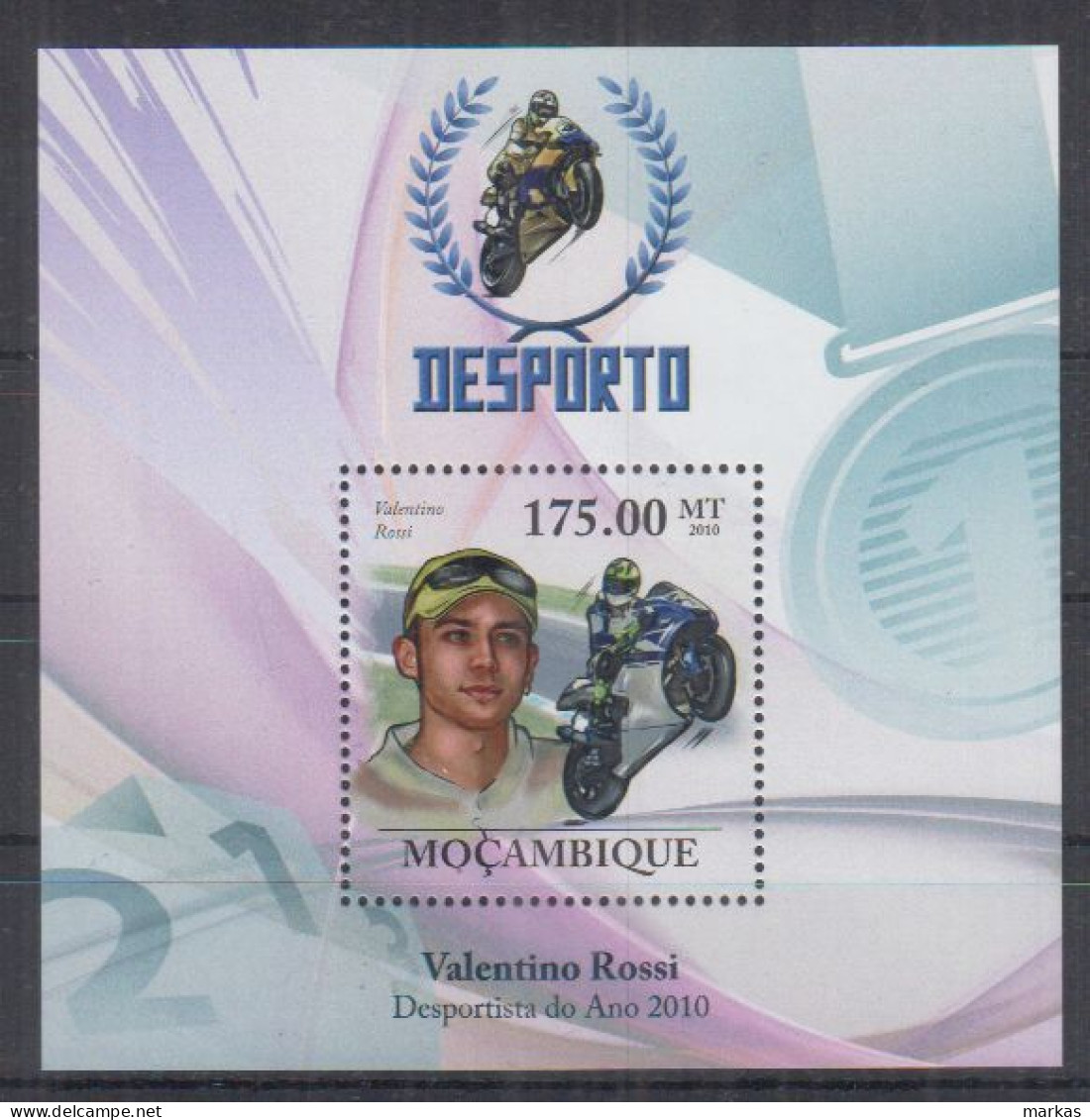 G13. Mozambique MNH 2010 Sports - Motorcycling - Moto