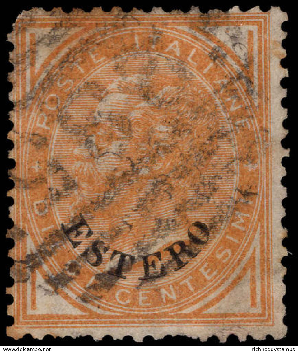 Italian PO's In Turkish Empire 1874 10c Orange-buff Fine Used. - Amtliche Ausgaben