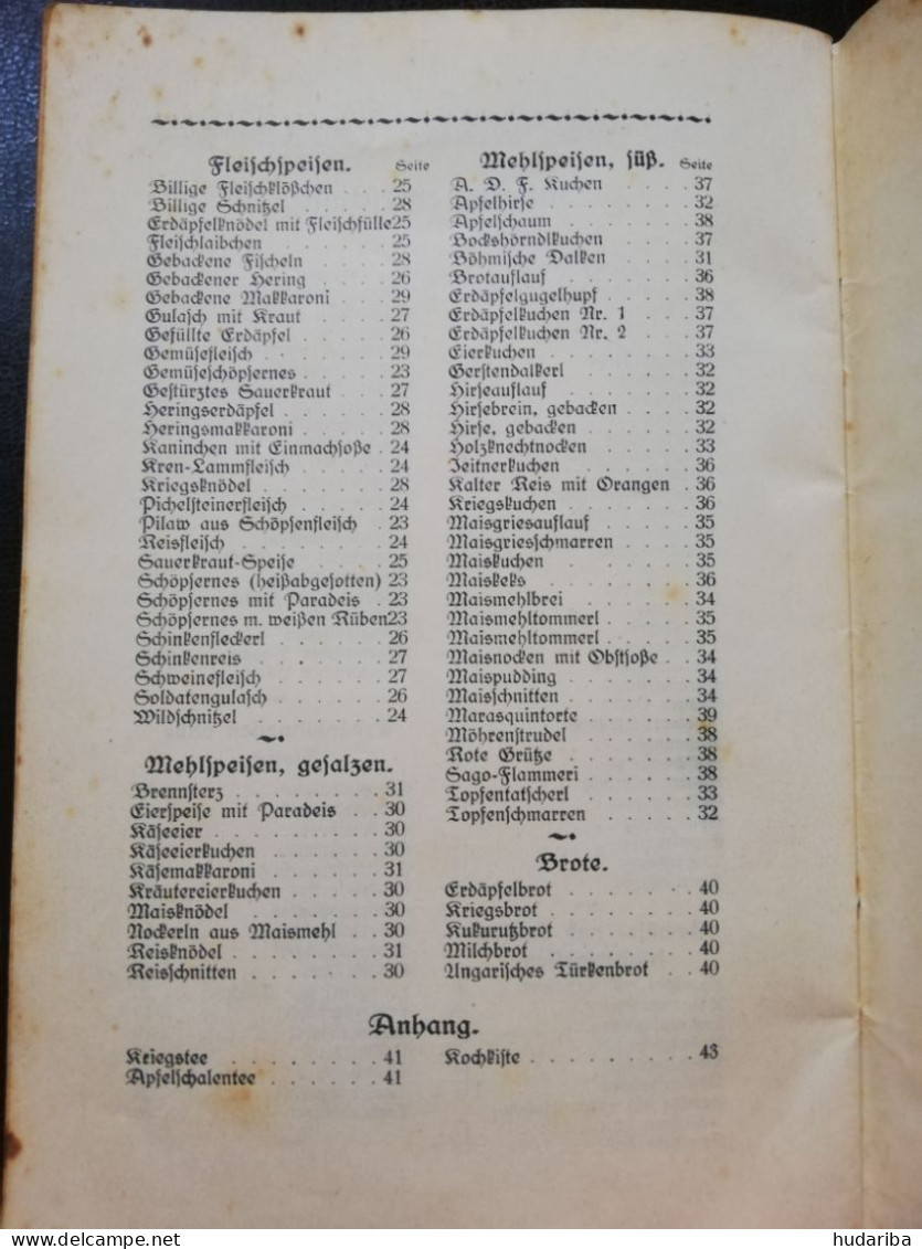 WK, WW 1. Kriegsküche, 1915 Graz, Frauenvereines. - Eten & Drinken