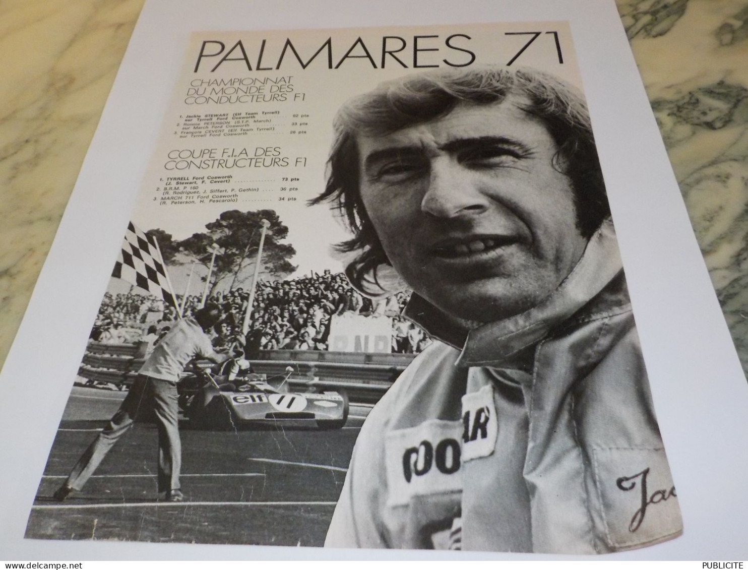 ANCIENNE PUBLICITE PALMARES 1971 - Autres & Non Classés