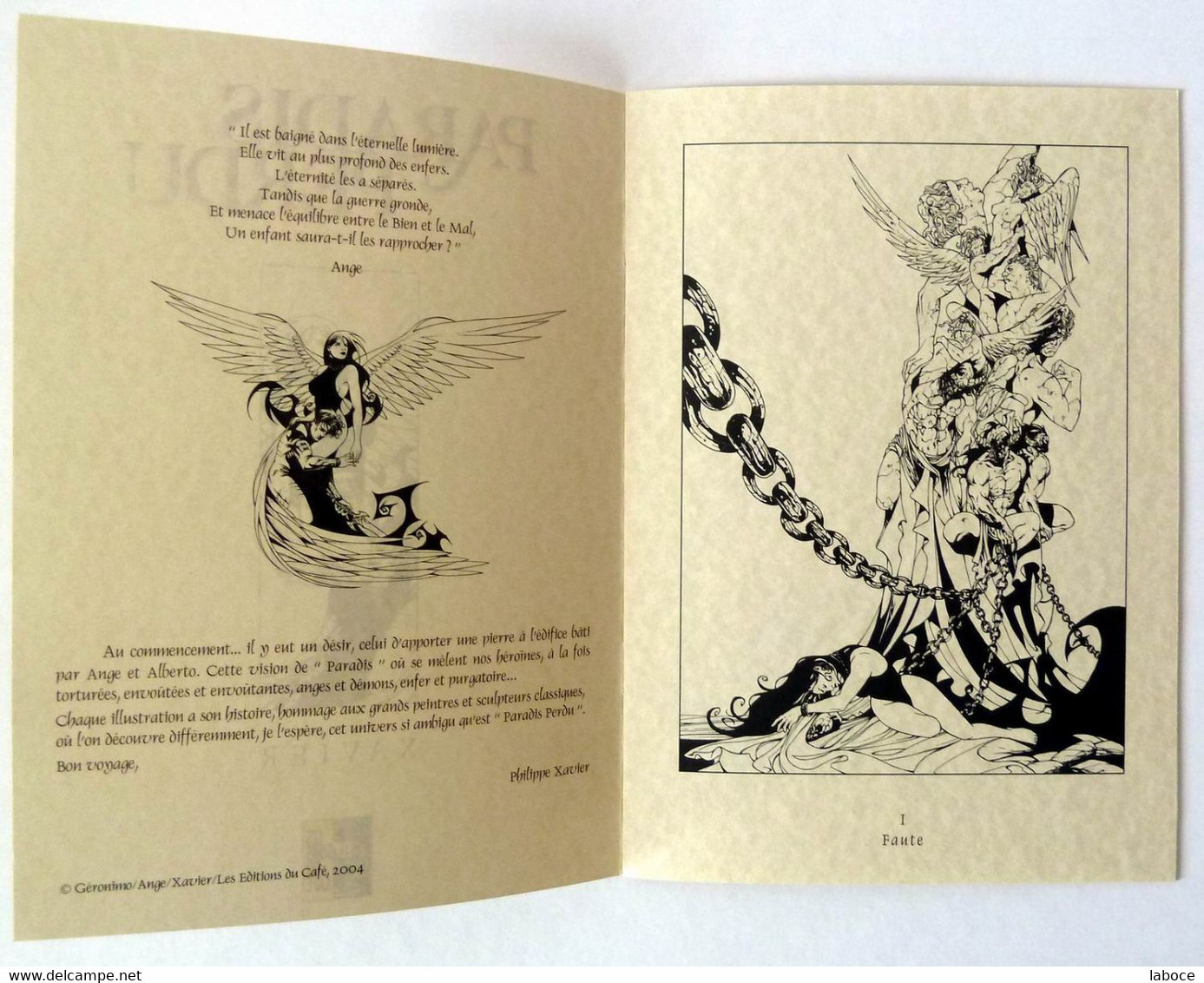 XAVIER ANGE Ex Libris Et Carnet PARADIS PERDU Editions Du Café - Ilustradores W - Z