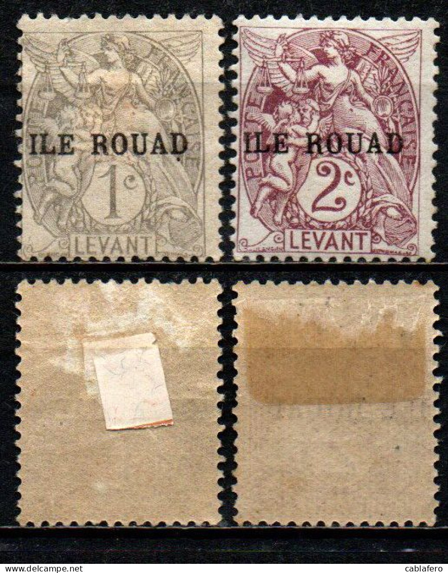 FRANCIA - ILE ROUAD - 1916 - ALLEGORIA TIPO "BLANC" - 1 E 2 C. - MH - Nuevos