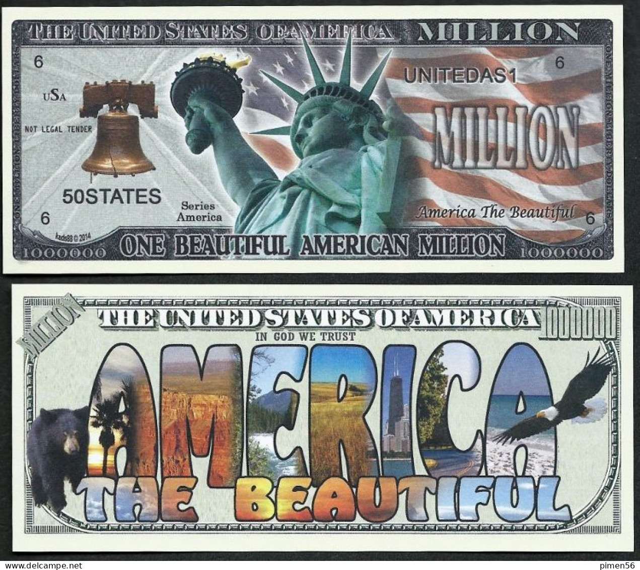 USA - FANTASY NOTE -  ONE  BEAUTIFUL  AMERICA ( KADS)  - UNC - Autres & Non Classés