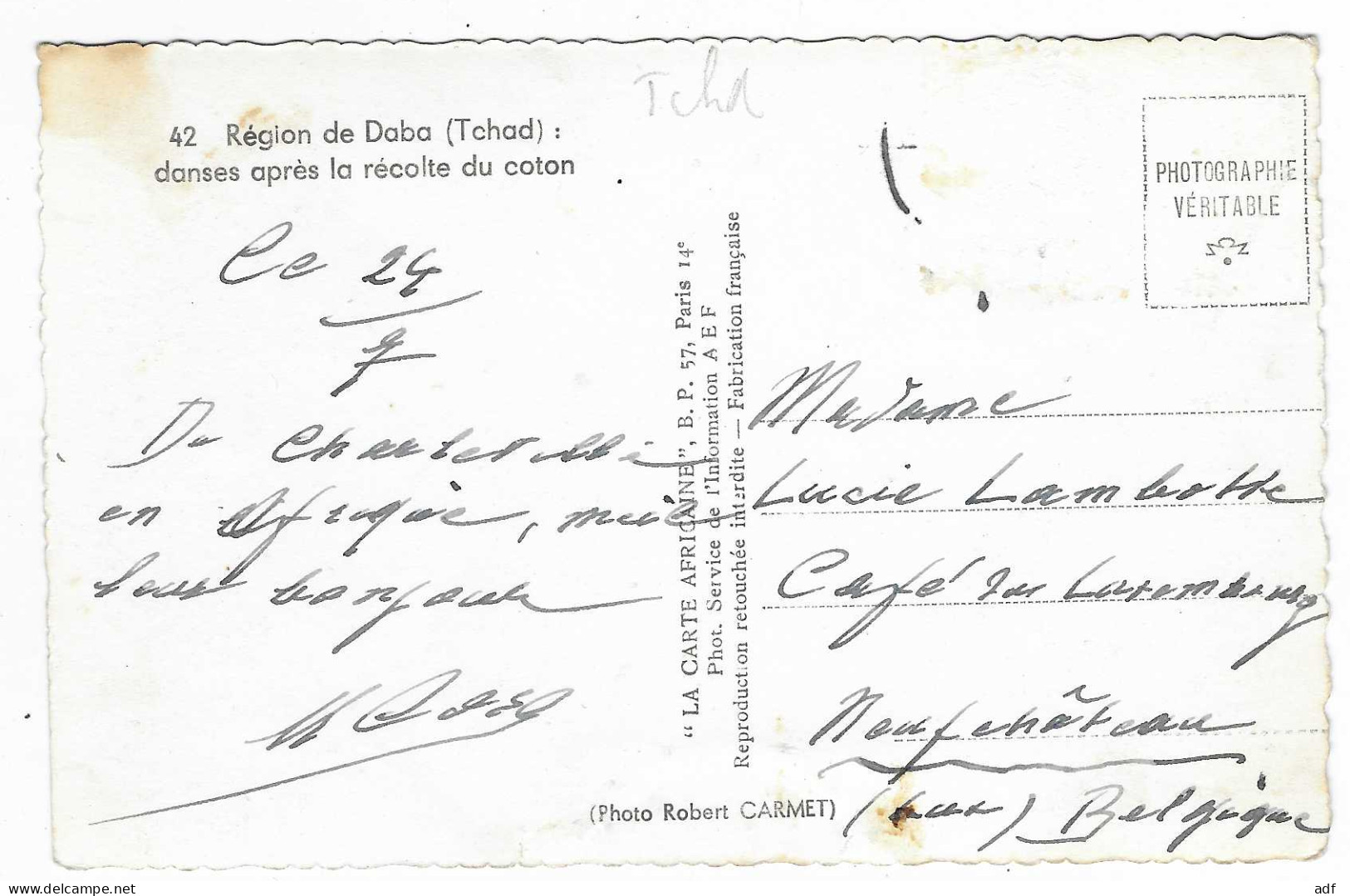 CPSM DANSES APRES LA RECOLTE DU COTON, REGION DE DABA, Format 9 Cm Sur 14 Cm Environ, TCHAD - Tchad