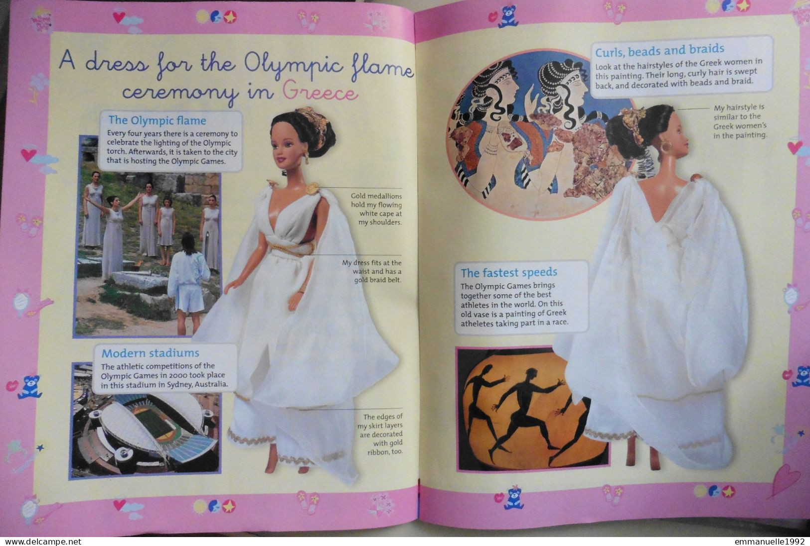 Neuf - Robe Barbie Grèce in Greece outfit 2002 Discover the world with Barbie n°13 - vêtement seul sans magazine